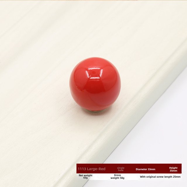 Manija de cerámica de color para puerta de gabinete, manija simple para cajón de armario, manija redonda de un solo orificio, manija para tapa de botella