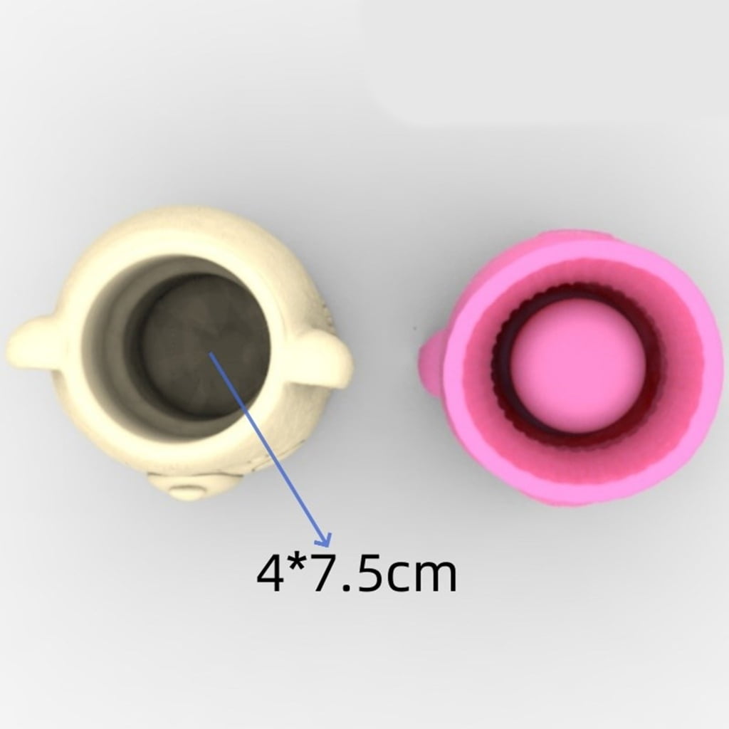 FENOHREFE Flowerpot Molds Silicone Candle Holder Mould Lovely Bear Shaped Vase Molds Concrete Plaster Pen Holder Mold for Craft