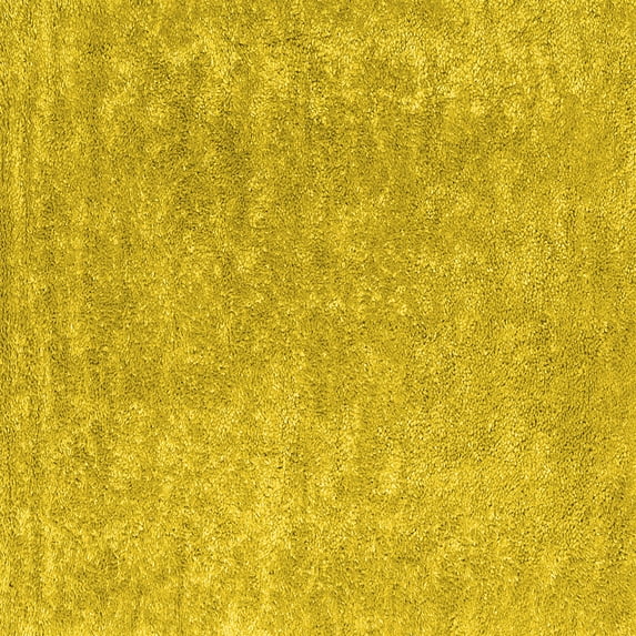 Ahgly Company Machine Washable Indoor Square Abstract Yellow Contemporary Area Rugs, 4' Square