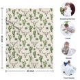 thumbnail image 4 of Beige Buffalo Skull Cactus Succulent Pattern Blanket,Comfortable Soft Flannel Throw Blanket,All Season,Warm Lightweight Blankets for Sofa Bed Couch Living Room Chair,30"x40", 4 of 4