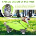 thumbnail image 2 of Full Body Dog Raincoat, Waterproof Dog Poncho Jacket with Adjustable Drawstring Removable Hood and Leash Hole, Lightweight Rainwear with Magic Sticker for Small Medium Large Dog Green XXL, 2 of 6