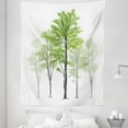 thumbnail image 1 of Forest Tapestry, Sketch Style Tree with Green Leaves Abstract Dreamy Springtime Environment, Fabric Wall Hanging Decor for Bedroom Living Room Dorm, 5 Sizes, Green Black White, by Ambesonne, 1 of 1