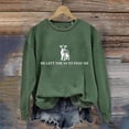 thumbnail image 2 of Women's Casual Lettering Print Sweatshirt Long Sleeve Round Neck He Left The 99 To Find Me Top Soft Comfortable Pullover, 2 of 3