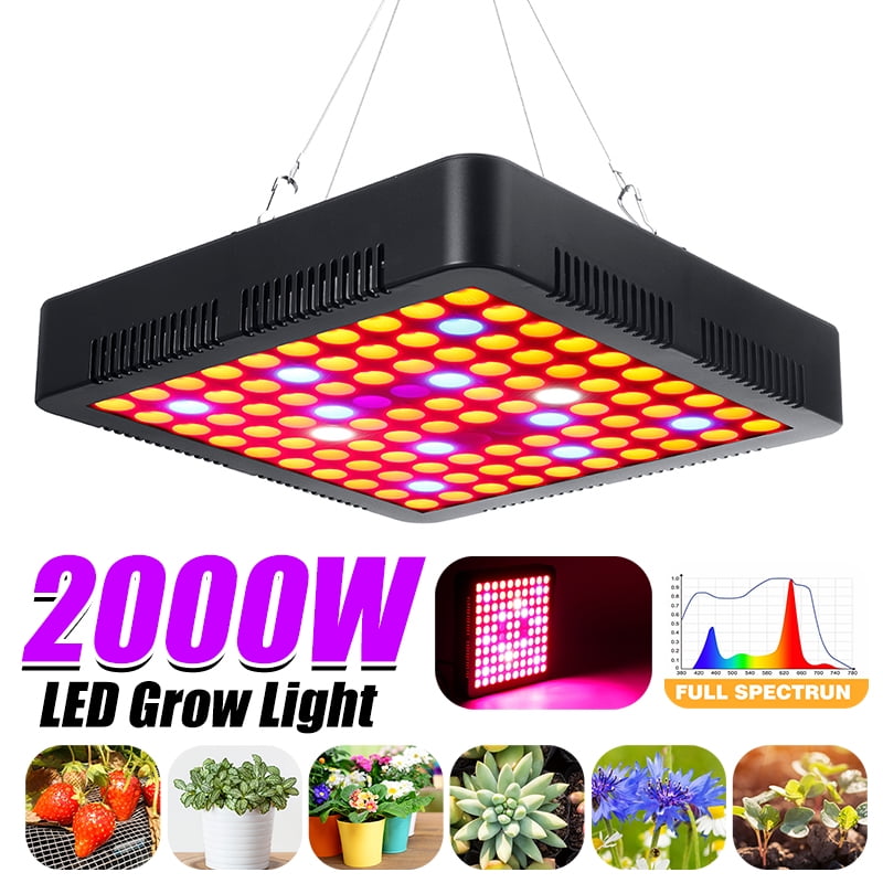 150 LEDs - White Indoor Plants Lights for Greenhouse and Indoor Plants Veg and Flower Ustar 1500W LED Grow Light Full Spectrum Growing Lamp Incluedes a Hygrometer ON//Off Switch and Dasiy Chain