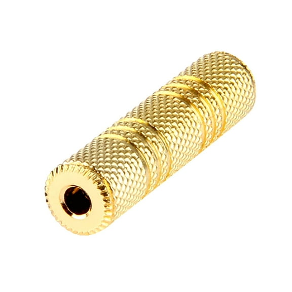 SatelliteSale Auxiliary 3.5mm Jack Stereo Female to Female Extension Gold Plated Aux Coupler