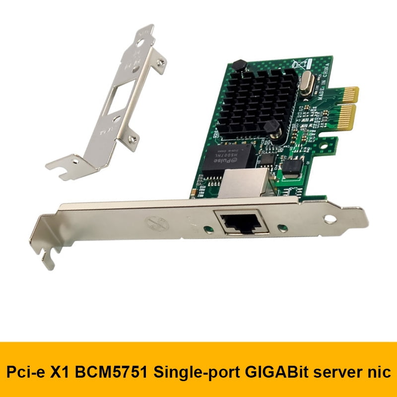 BCM5751 Gigabit Network Card PCIE X1 Gigabit SinglePort Server