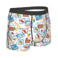 thumbnail image 3 of Balery Summer Stamp Men's Boxer Briefs, Soft and Breathable Cotton Underwear with nylon Waistband-Medium, 3 of 9