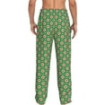 thumbnail image 3 of Picia 60s and 70s Style Mens Soft Woven Cotton Elastic Waistband Sleep Pajama Pant Lounge Sleep Pant With Pockets And Drawstring-XX-Large, 3 of 9