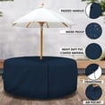 thumbnail image 5 of COVERS&ALL Patio Round Table and Chair Set Cover with Umbrella Hole - Heavyduty 12 Oz Waterproof Outdoor Backyard Furniture Cover with Air Pocket & Drawstring for Snug fit. (95" Dia x 24" H, Blue), 5 of 8