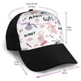 thumbnail image 2 of Xecao Cute Magic Bunny print unisex vintage washed baseball cap, a soft and adjustable hat perfect for any casual style., 2 of 5