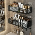 thumbnail image 3 of HOTDUCK Punch-Free Rack Toilet Balcony Washroom Wash Basin Wall-Mounted Storage Rack Large Capacity, 3 of 4