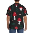 thumbnail image 5 of Gaeub Amanita Mushroom Men's Lapel Short Sleeve Shirt, Relaxed Fit Shirt, Soft and Breathable for Outdoors Party Travel - XX-Large, 5 of 7