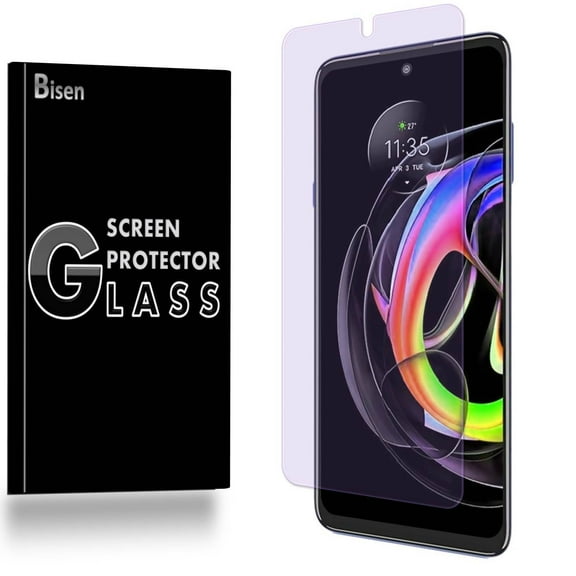 [2-PACK] For Motorola Edge 20 Lite (2021) [BISEN] Anti Blue Light [Eye Protection] Screen Protector, Flexible Film, Anti-Scratch, Anti-Shock, Shatterproof, Bubble Free