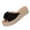 Black, variant on Womens Chunky Heel Sandals Bow Tie Open Toe Slides Slip On Wedge Sandals Summer Dressy Beach Shoes Comfy Casual Boho Slippers Black 42