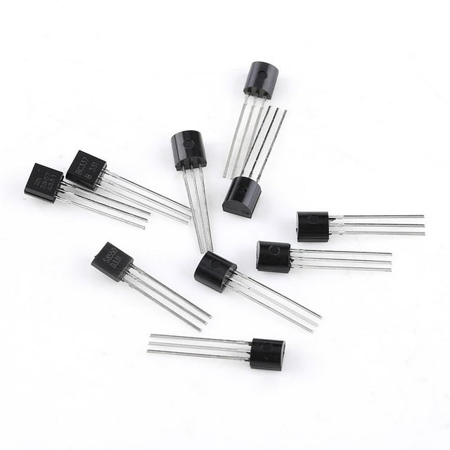 Surtido de 200 transistores de silicio de 10 valores BC337, BC327, 2N2222, 2N2907, 2N3904, 2N3906