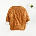 thumbnail image 6 of Scyoekwg Newborn Infants Toddler Baby Boys Girls Warm Sweaters Winter Fleece Thickened Sweaters Casual Round Neck Long Sleeve Solid Color Sweaters Pullover (Orange,12 Months), 6 of 6
