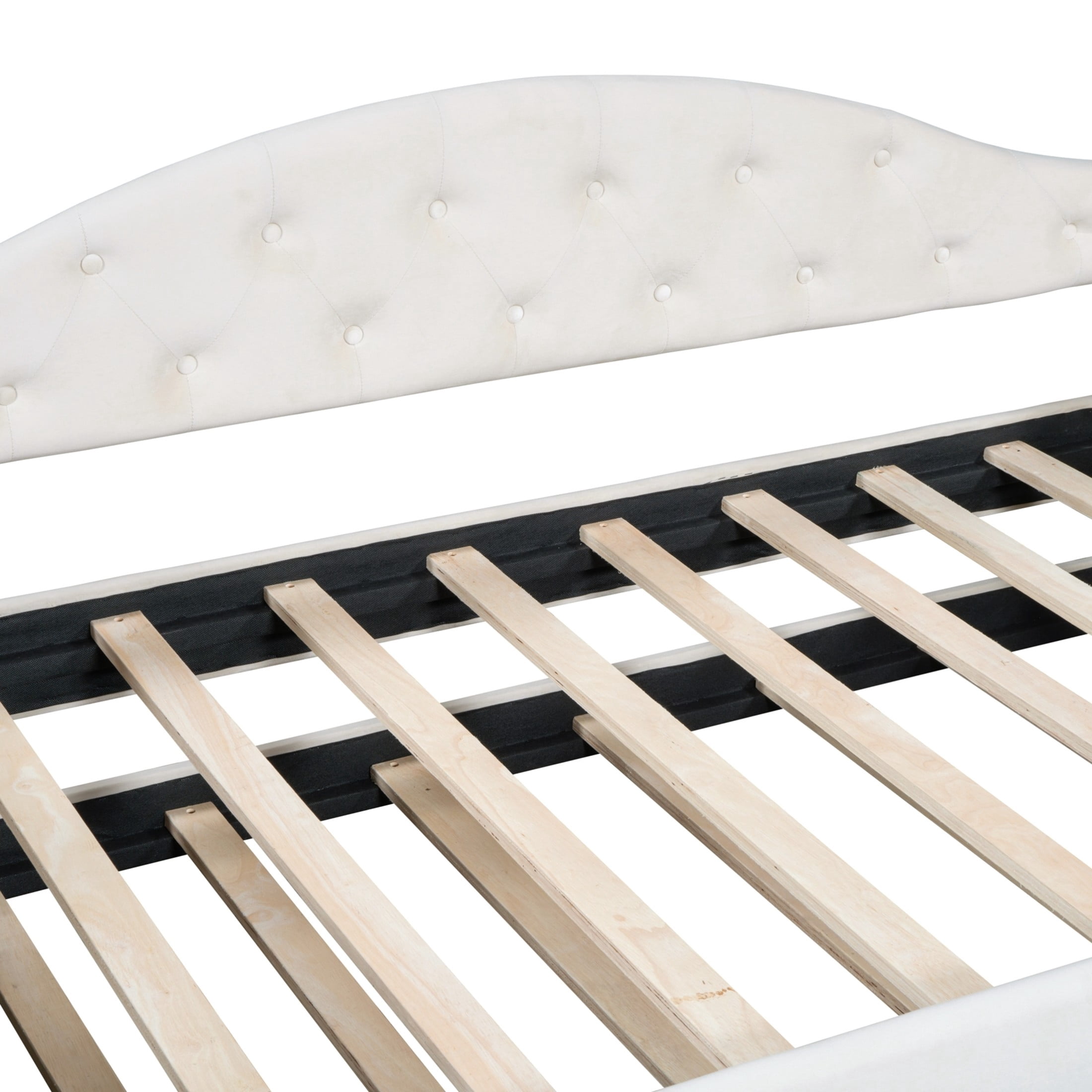 Noble House Twin Tufted Upholstered Daybed with Trundle, USB and Type-C Charging Ports, Beige