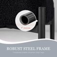 thumbnail image 6 of PROHIKER Vanity Stool Chair Faux Fur, 16.3" L x 12.8" W x 17.3" H Soft Ottoman, Makeup Chair Bench Furry Padded Seat with 4 Metal Legs, Footstool Multifunctional Chairs for Bedroom Living Room, Black, 6 of 9