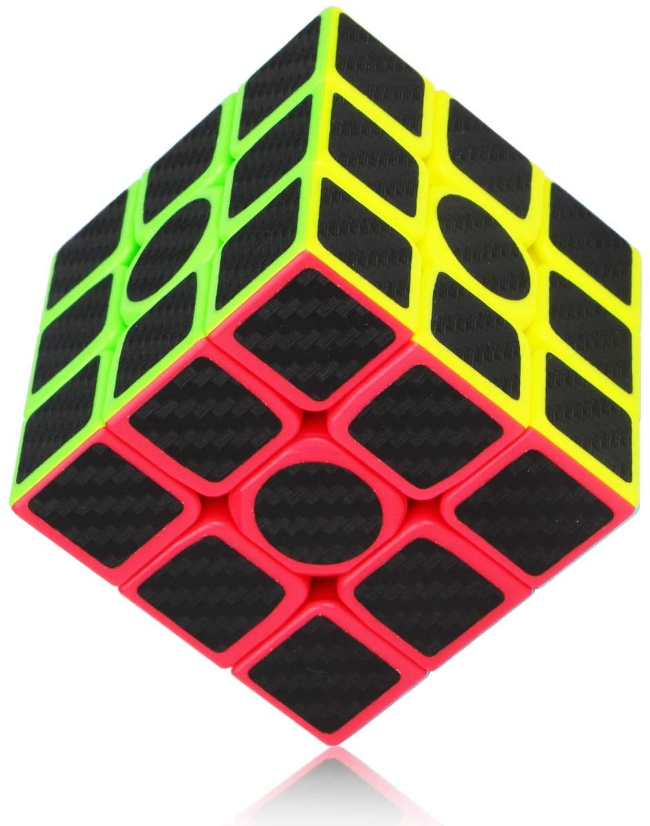Stand 3x3 Carbon Fiber Magic Cube TSpeed Rubix Rubic Rubiz Genuine Magico Cubo