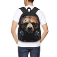 thumbnail image 4 of Fotbe Urban Bear With Headphones Pattern Student Backpack –School backpack Large Capacity Durable and Ergonomic Backpack with Laptop Compartment and Multiple Pockets, 4 of 6