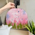 thumbnail image 5 of HELLHERO Teapot Dust Cover Protector 1Pcs Polyester Canvas Creative, Pink Tulips Greeting, 5 of 8