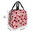 thumbnail image 2 of Yiaed Rose Flowers Print Insulated Lunch Bag Reusable Cute Tote Lunch Box, Leakproof Cooler Lunch Bags for Work Office Travel School Picnic, 2 of 5