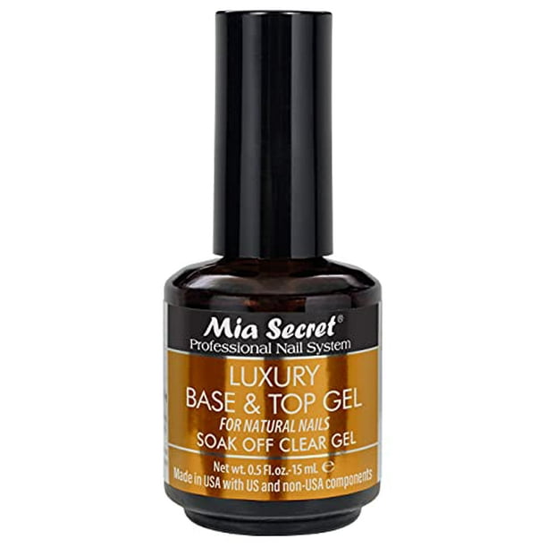 Mia Secret Luxe UV Top Coat Gel, pour les Ongles Naturels Tremper, Pas de Couleur, 0,5 Once