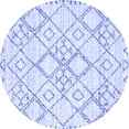 thumbnail image 1 of Ahgly Company Indoor Round Solid Blue Modern Area Rugs, 7' Round, 1 of 4