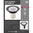 thumbnail image 5 of Westbrass TC3P Freestanding Bathtub Drain Rough-In Kit for Sch. 40 PVC, White, 5 of 10