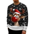 thumbnail image 3 of gcong Santa Christmas Sweaters for Men 2025 Funny Christmas Sweatshirts Crewneck 3D Printed Xmas Holiday Pullover Shirts for Couple, 3 of 4