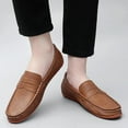 thumbnail image 6 of Big Size Men's Casual Loafers Slip On Leather Shoes Lightweight Driving Shoes Moccasins Classic Penny Loafer Flats Boat Shoes, 6 of 10