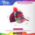 thumbnail image 7 of Universal Trolls Baseball Cap for Girls, Kids Baseball Hat for Children Ages 3-6, 7 of 7