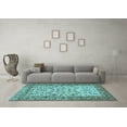 thumbnail image 3 of Ahgly Company Indoor Round Persian Light Blue Traditional Area Rugs, 7' Round, 3 of 4