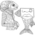 thumbnail image 2 of Dyan Reaveley's Dylusions Cling Stamp Collections 8.5"X7"-Fish Face, 2 of 2