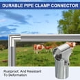 thumbnail image 4 of Uxcell Pipe Clamp Connector Stainless Steel Chain Link Fence Clamps for Coat Racks Store Shelves 1", 4 of 7