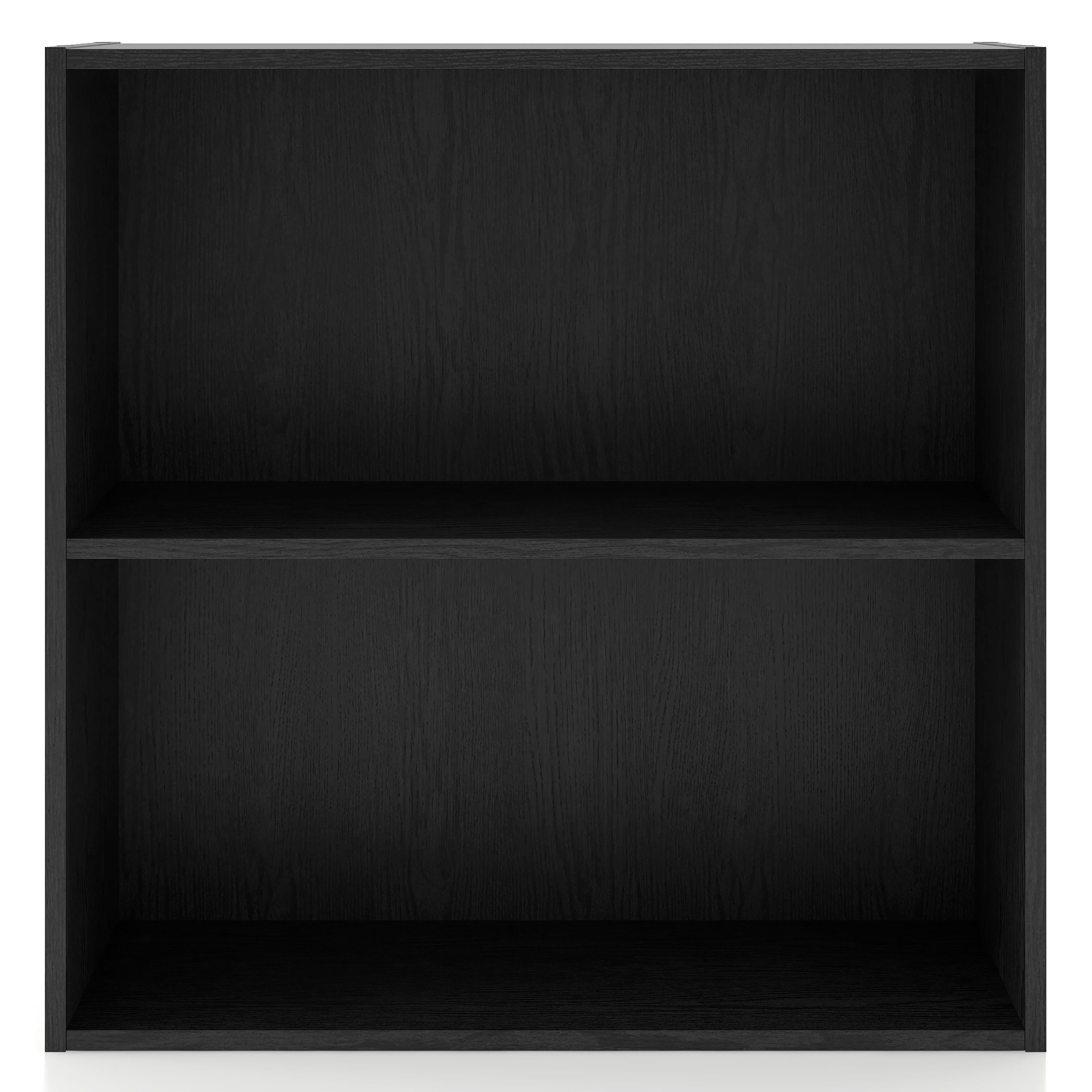 Furniture of America Brooks Stackable 2-Tier Wood Black Bookcase