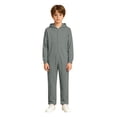 thumbnail image 3 of Norvella Boys Zip Up Jumpsuit Solid Hooded Long Sleeve Relaxed Fit One Piece Pajamas Halloween Costume Casual Outfit, 3 of 8
