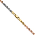 thumbnail image 3 of Primal Gold 14 Karat Tri-Color 3mm Diamond-cut Rope Chain, 3 of 4