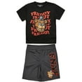 thumbnail image 2 of Five Nights At Freddy's 3-Pack Boy's Black Short Sleeve Tee, Red Muscle Tank, Gray Athletic Shorts Set, 2 of 7