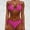 Hot Pink, variant on Noarlalf Bikini Sets for Women Two Piece Swimsuit for Women Bathing Suit for Women Women Print Push-Up Padded Bra Beach Bikini Set Swimsuit Beachwear Swimwear