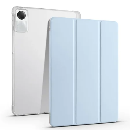 For Xiaomi Redmi Pad RedMiPad SE 2023 Case with Pen Holder Flip Stand Soft Silicone Back Shell for Redmi Pad SE 11 Tablet Cover Sky Blue Redmi Pad SE 11 inch