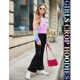 thumbnail image 7 of Oudiya Kids Tie Dye Sweatshirt Crop Tops Hoodie Long Sleeve Pullover for Girls, 5-13 Years, 7 of 7