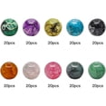 thumbnail image 3 of PEACNNG Crackle Glass Beads 200 Pcs Natural Colorful Chakra Glass Beads Mixed Split Glass Round Loose Beads for Jewellery Making Home Decor and Other Craft Products - 8mm, 3 of 5