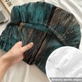 thumbnail image 4 of Twin Sze Fitted Sheet Set - Teal Brown Plank Prints 2 Piece Bedding Sets 16" Deep Pocket Fitted Sheet with 1 Pillowcase, Farmhouse Vintage Wooden Grain Brushed Microfiber Hotel Luxury Bed Sheets, 4 of 9