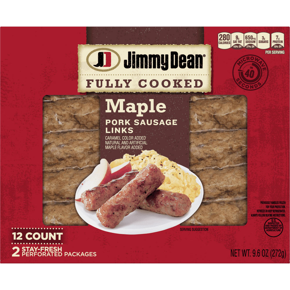 Jimmy Dean® Fully Cooked Maple Pork Sausage Links, 12 Count Walmart