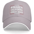 thumbnail image 1 of Make Ca Great Again Golf Hats California Stong Baseball Cap Classic Adjustable Workout Dad Caps, 1 of 8