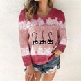 thumbnail image 1 of Hauts d'Été Mignons pour Femmes T-Shirt à Col Rond Patchwork Imprimé Blouse Décontractée Hauts d'Été Mignons pour Femmes en Solde, 1 of 7