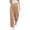 Khaki, variant on Women's Plus Size Linen Cotton Wide Leg Pants, High Waisted Pleated Draped Trousers, Breathable Loose Fit Casual Palazzo Pants for Resort and Vacation Beige L