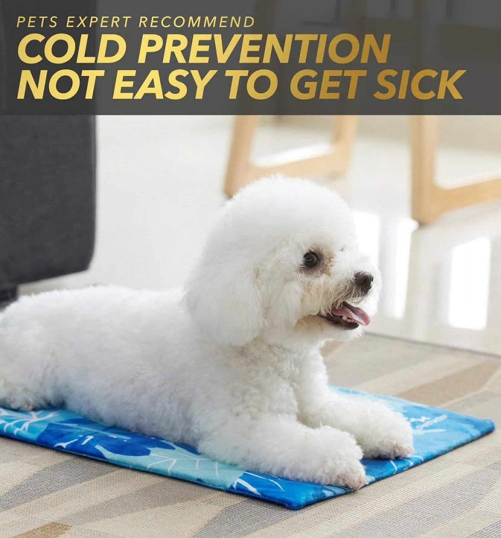 Indoor Pet Electric Heating Pad, Petfactors 7-Level Controller DC15.6V Low Voltage Safety Waterproof Heated Bed with Thermostat and Adapter, Removable and Washable Fleece Cover for Easy Maintenance