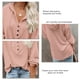 thumbnail image 3 of Blusa De Manga Larga Con Cuello En V Tops De Manga Larga Tops Con Botones De Manga Larga Blusa De Manga Larga Con Cuello En V Botón De Color Puro Casual Tops Con Capucha De Moda ANGGREK No, 3 of 8